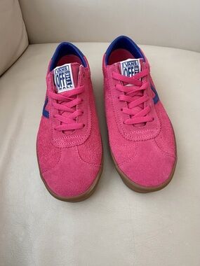 Vans Sport Low Bambino Honeysuckle Suede Shoes Pink Blue Women 10.5 / Men 9